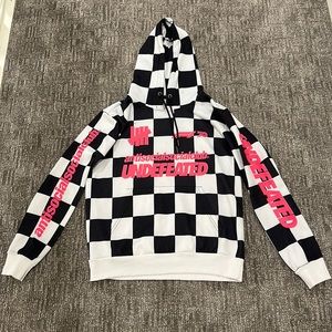 Black and white checkered antisocialsocialclub undefeated men’s hoodie